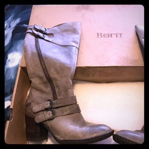 Born taupe Milari knee boots